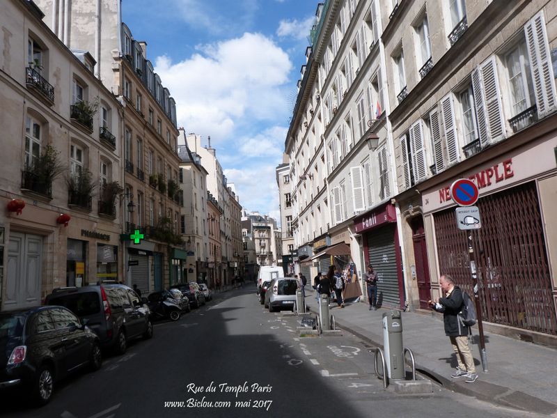 Rue du Temple, Paris en mai 2017