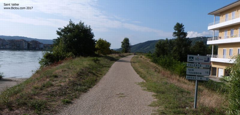 Voie verte dite ViaRhôna de saint Vallier Sarras vers Tournon