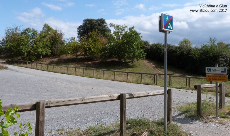 ViaRhôna à Glun ; fin rive droite (Ardèche)