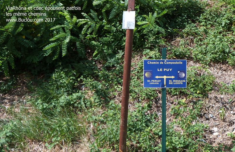 ViaRhôna à Glun, option Ardèche, par le chemin de Compostelle