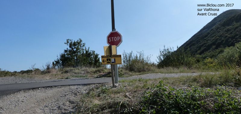 Fin aménagements 2017 sortie de Baix, en route vers Cruas