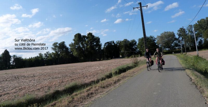 ViaRhôna du côté de Pierrelatte : Pas mal de cyclistes