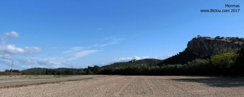Mornas, vue de ViaRhôna en 2017 