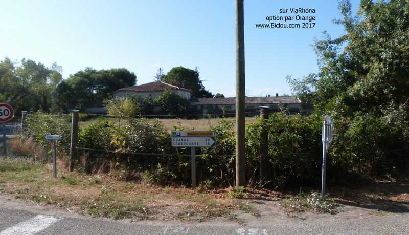 Sur ViaRhôna : Mornas le bas ; vers Caderousse 