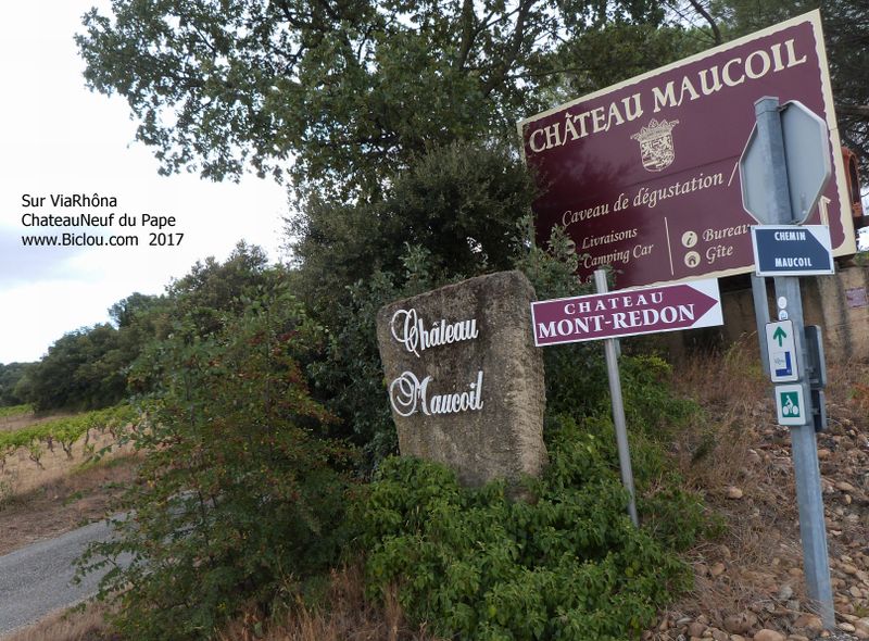 ViaRhôna visite les caves de ChâteauNeuf du pape : ici château Mauciol