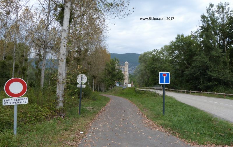 Sur ViaRhôna : Le Pont de Groslée 