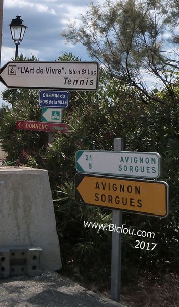 Balisage ViaRhôna vers Sorgues : Corec ..