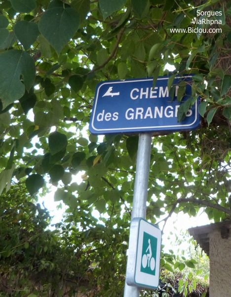 ViaRhôna passe Sorgues, chemin des granges