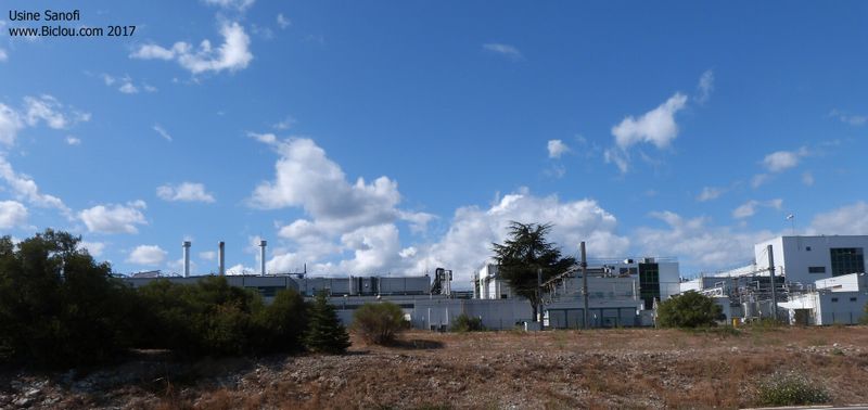 Sur ViaRhôna : Sanofi chimie à Aramon, si vous avez un coup de mou .. 