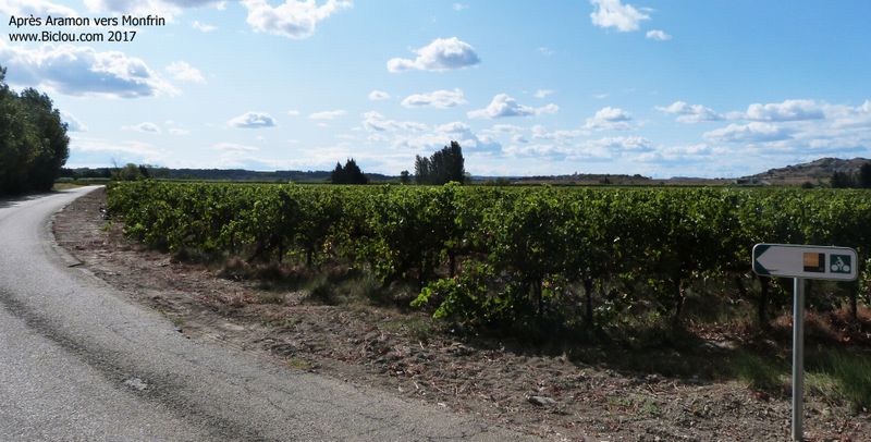 ViaRhôna s'évertue à vous faire tourner en rond ; Ouf, Aramon on en sort enfin ..