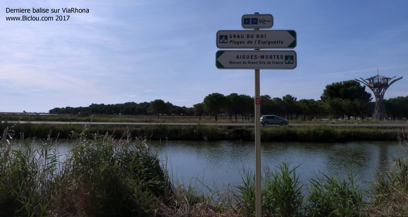 Derniére balise vers le sud pour ViaRhôna en sept 2017