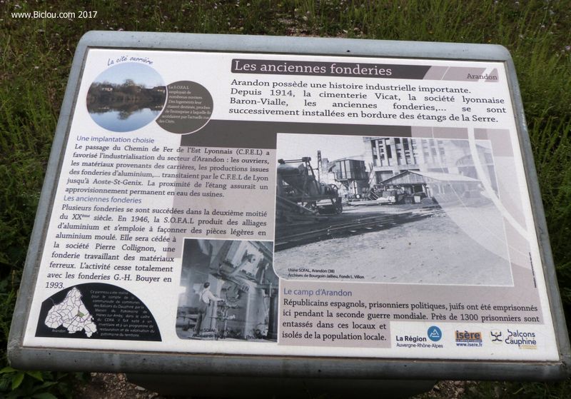 Anciennes fonderies d'Arendon : Panneau explicatif