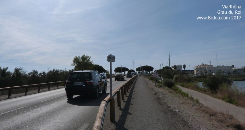 Aigues mortes, fin de ViaRhôna en 2017