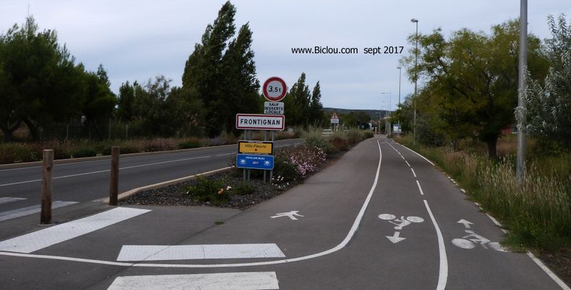 Eurovélo et ViaRhôna ; arrivent tout de même à Frontignan 