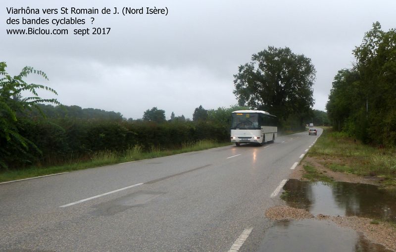 Viarhôna vers saint Romain de jalionas en 2017 mériterai bien une surlageur ici, le long de la D65