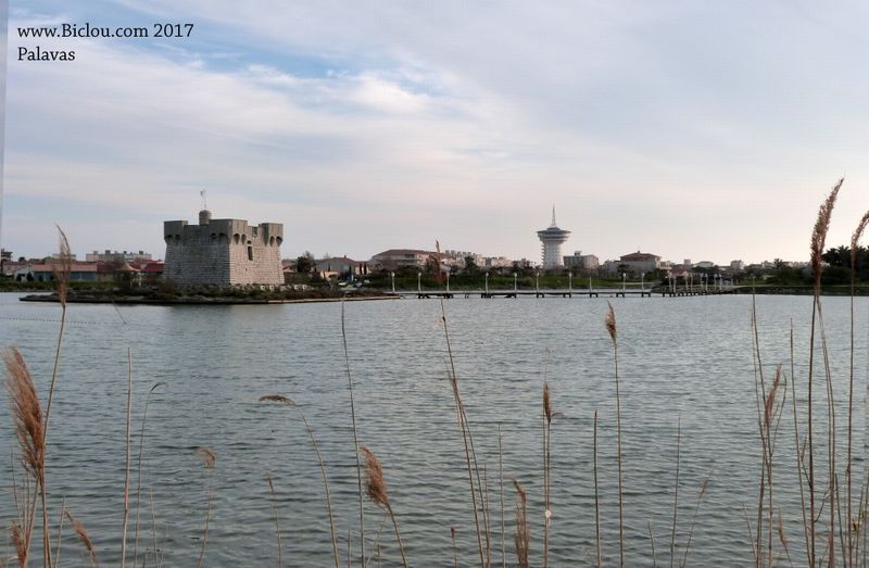 Sur ViaRhôna : Vue de Palavas les flots en mars 2017
