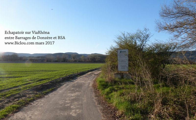 échappatoire à ViaRhôna vers D 86 niveau de Montan