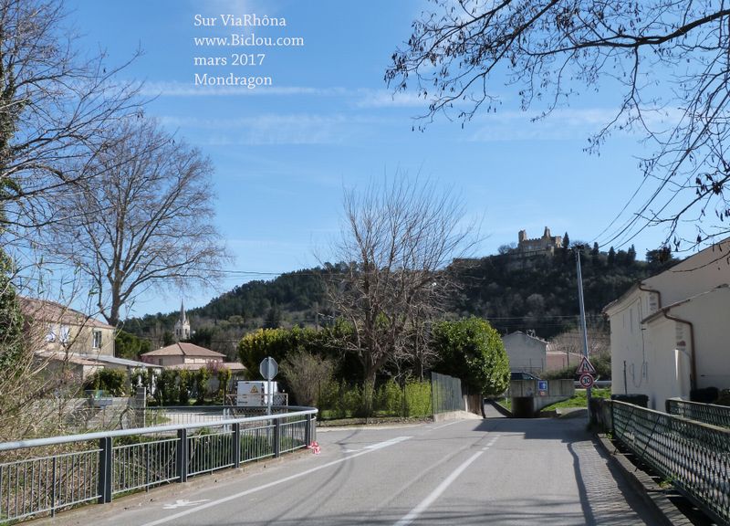 ViaRhôna à Montdragon (Drôme) en mars 2017