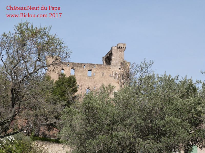 Sur ViaRhôna : Château de ChâteauNeuf du pape en 2017