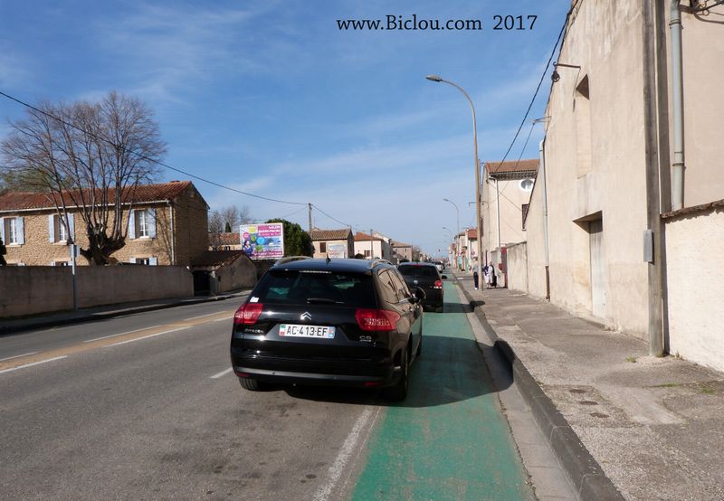 Voie verte à Sorgues en 2017 sur ViaRhôna ? .. pratiques pour se garer