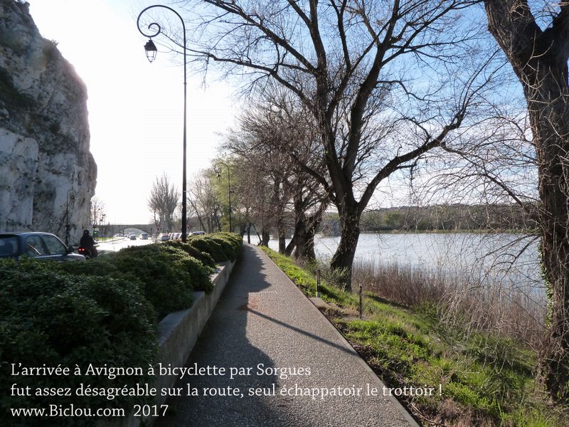 Arrivée Avignon Nord, by bike en mars 2017 ; olé olé ..