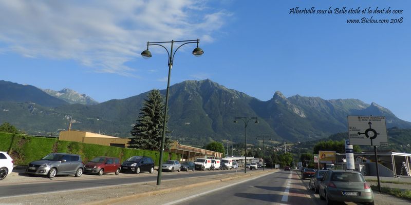 La belle étoile et la dent de Cons, vues depuis Albertville et V 62