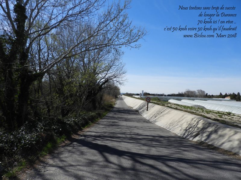 Après Avignon le long de la Durance vers Cavaillon