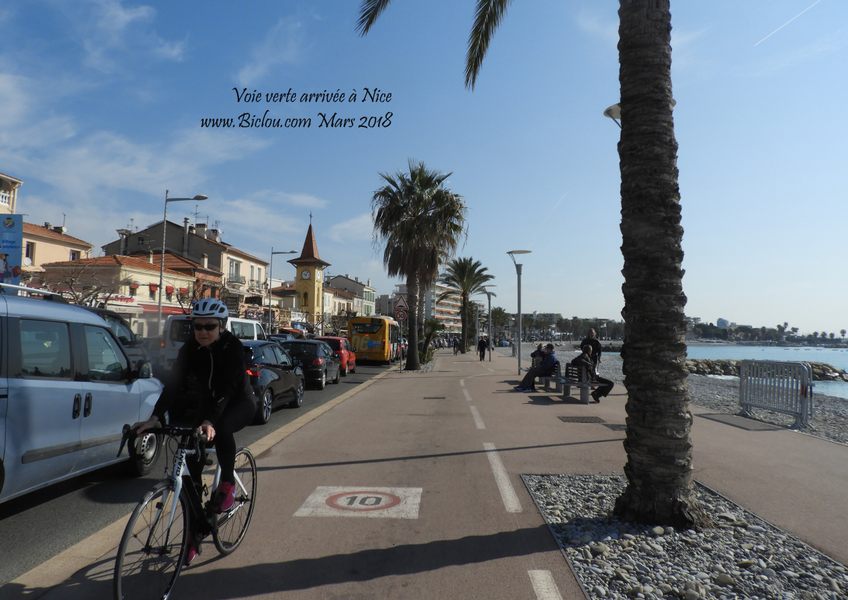 Cagnes sur mer , par la piste dite cyclable