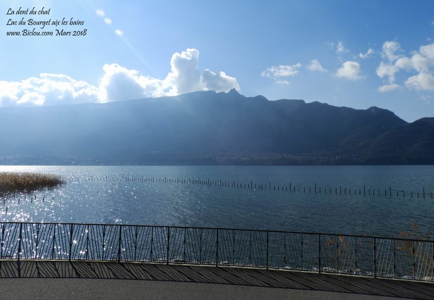 La dent du chat, le lac du Bouget, le col du chat à droite sur la photo