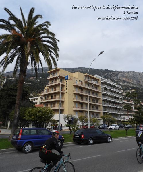Pas vraiment le paradis des cyclistes à Menton