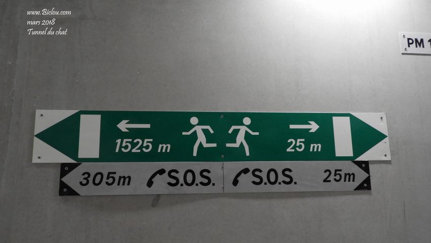 1525 m de long ce tunnel du Chat : qui en fait est le tunnel de service