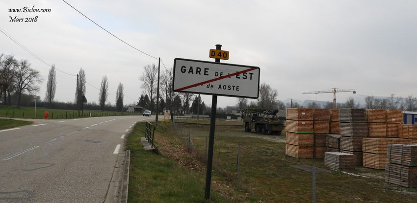 gare de l'est du côté d'Aoste en nord isère