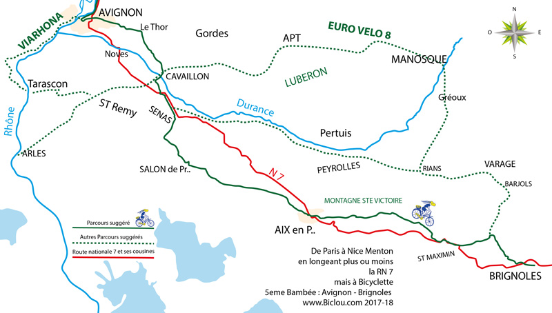 carte-bambée-2018-veloroute-des-lacs-de-Savoie-et-viarhôna-genève-Lyon