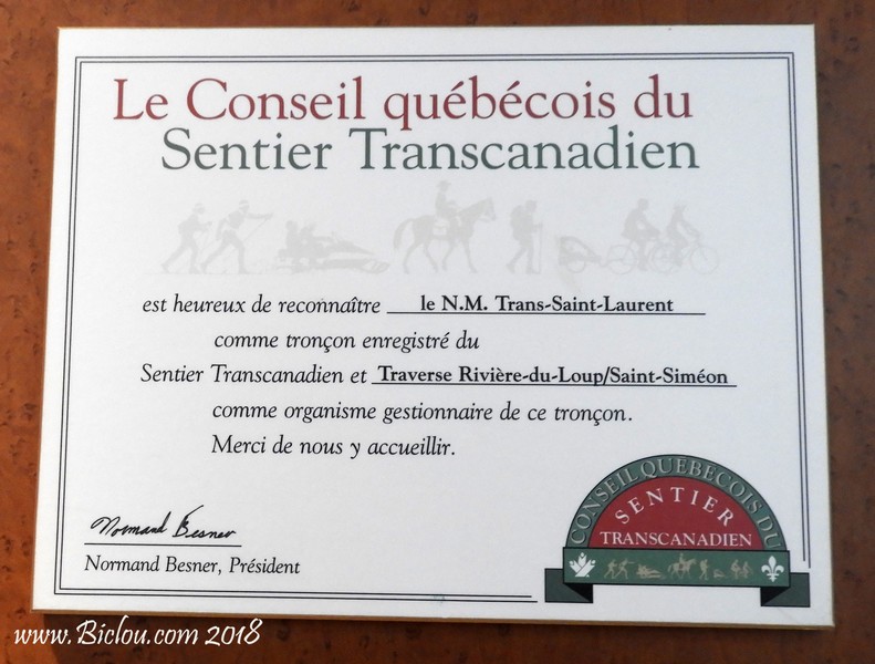 Sentier Transcanadien : Rivière-du-Loup-Saint-Siméon
