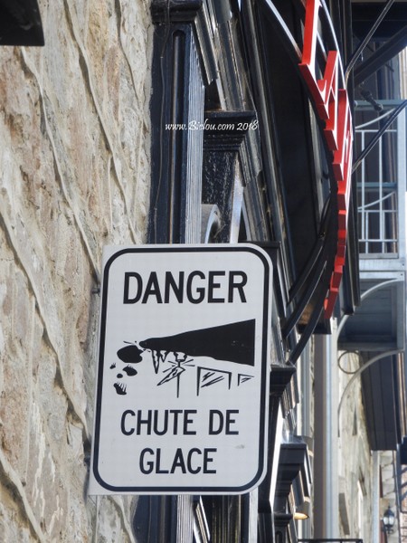 Danger chute de glace