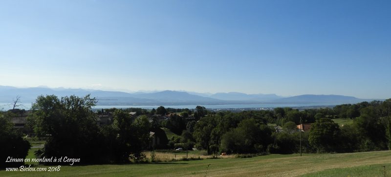 Le Léman, vu, en montant dans le Jura saint Cergue le Givrine