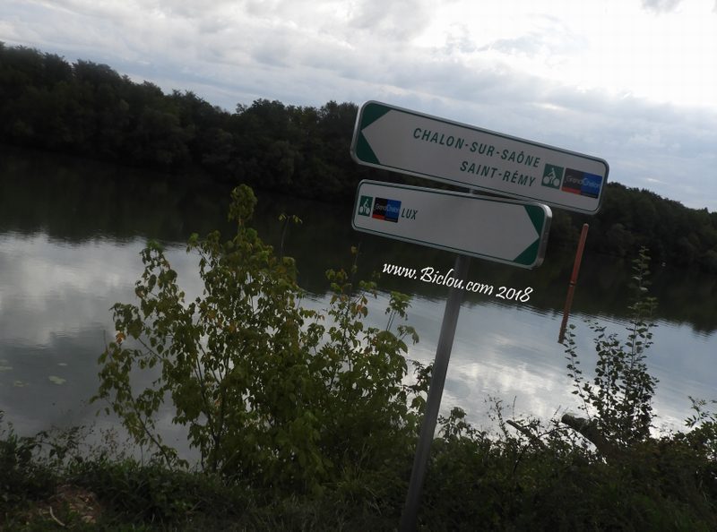 Balisage vélo : bords de Saône Chalon