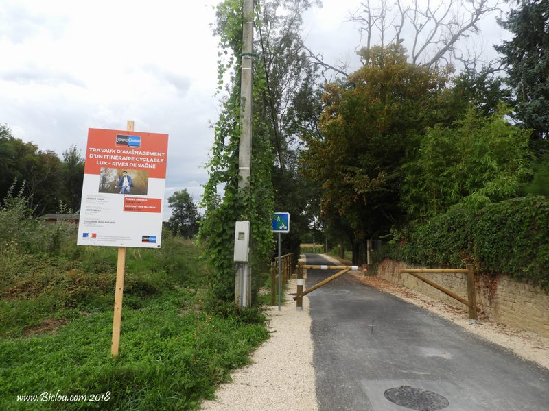 Véloroute rives de Saône après Chalon ..