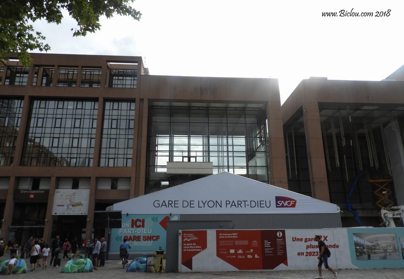 Gare de la Part Dieu à Lyon en rénovation en 2018
