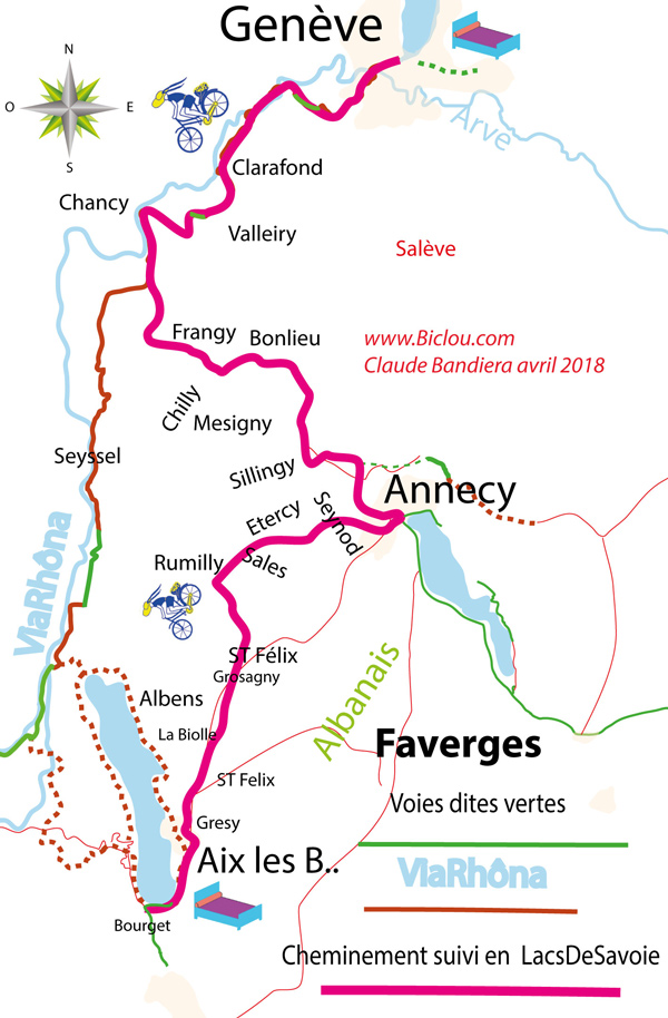 carte-bambée-2018-veloroute-des-lacs-de-Savoie-et-viarhôna-genève-Lyon