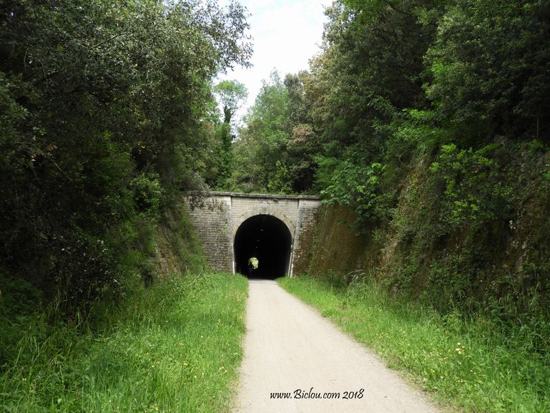 Tunnel sur le vélo-route du haut-Languedoc