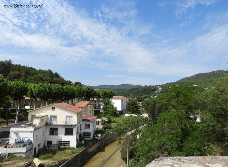 Ville traversée par la vélo route du Haut languedoc