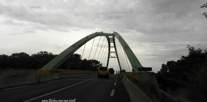 Passage au dessus du petit Rhône, munie d'une bandelette quasi cyclable