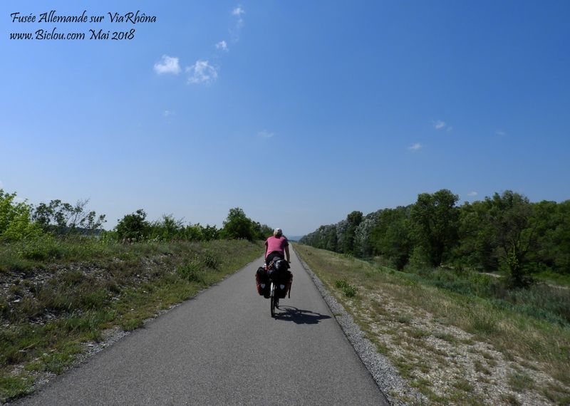 Fusée callipyge allemande sur ViaRhôna