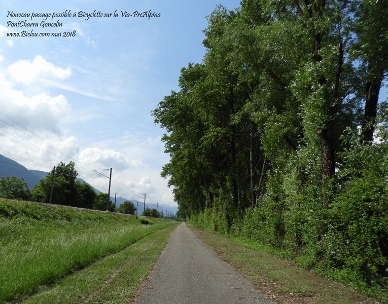 Nouveau passage possible à Bicyclette ppur Via-Pre-Alpina entre Pontcharra et Goncelin en 2018