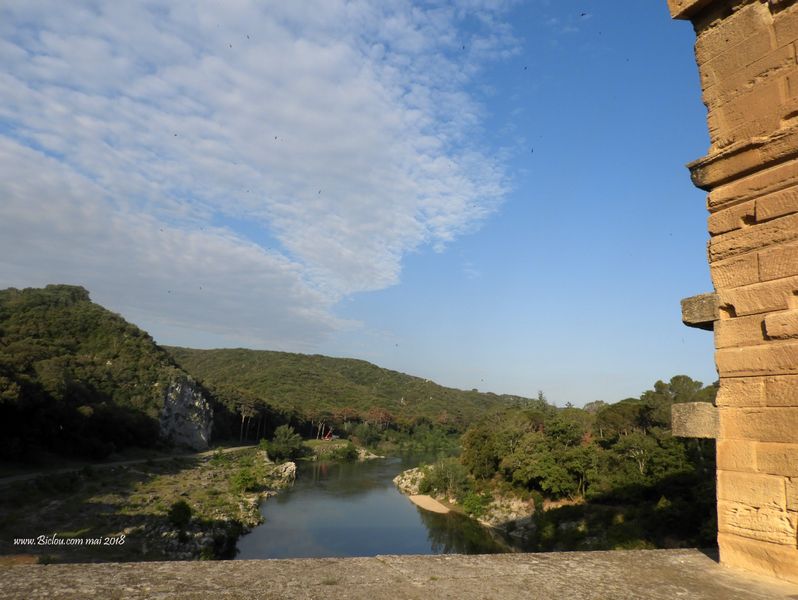 Le Gardon vu depuis le Pont du Gard