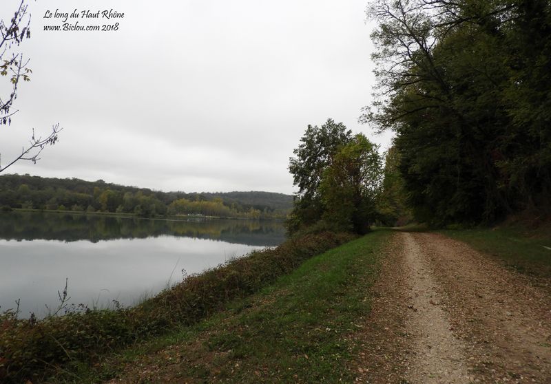 Halage du Rhône côté EST entre Groslée et Lagnieu