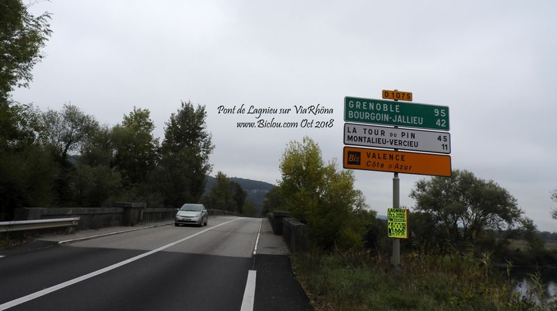 Pont dangereux sur D 1075, emprunté par ViaRhôna (2018)