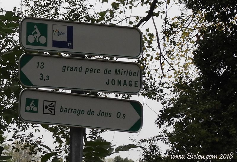 Jons, après la descente sur le canal de Jonage, ViaRhôna retrouvée (2018)
