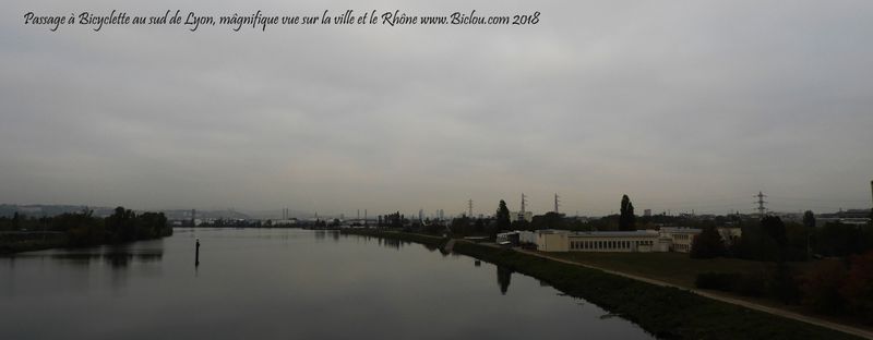 Le Rhône et Lyon vuus de l'A7 en 2018 